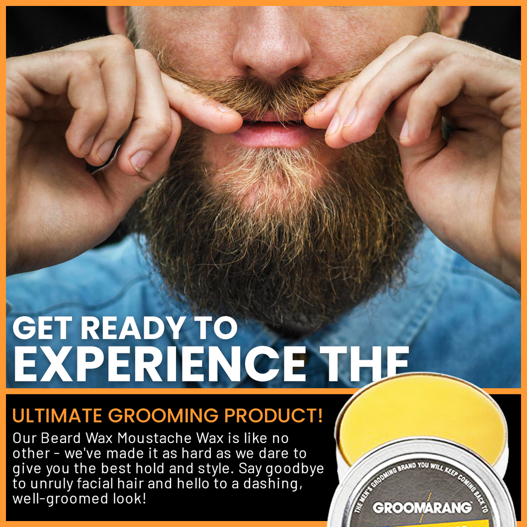 Groomarang Original Moustache Wax - Strong Hold for a Perfectly Styled Moustache - 15ml & 30ml